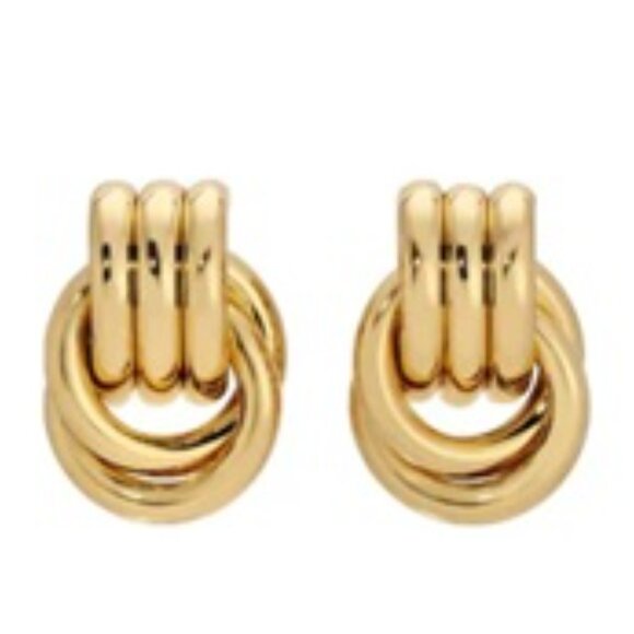NWOT Baby gold double knot earrings - Picture 1 of 2